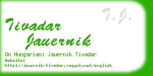 tivadar jauernik business card